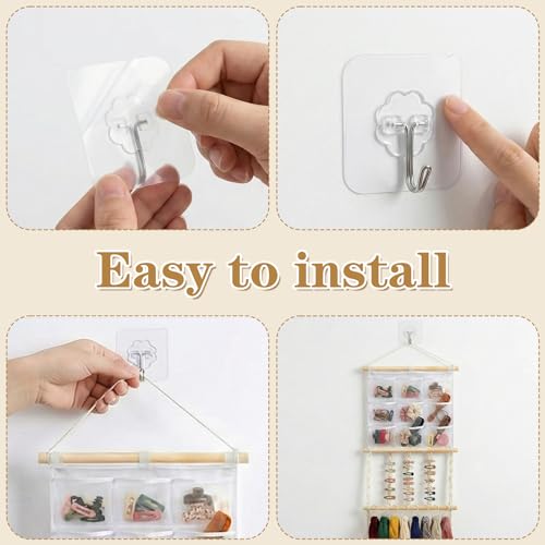 Hair Clip Holder Organizer Macrame Bow Organizer for Girls,Headband Holder Hair Accessories Storage Large Capacity Wall Hanging for Door Bedroom Wardrobe Home Decor (Beige A) (Beige B) - color: Beige B