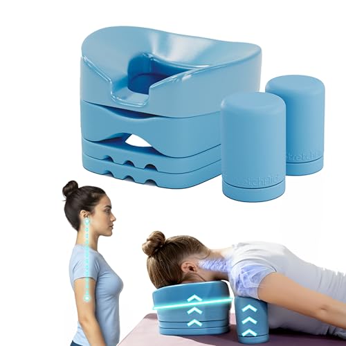 G.StretchAid Face-Down Posture Corrector for Tech Neck & Rounded Shoulders | 5-in-1 Face-Down Reset, Guided Chin-Tuck Positioning, 4-Level Cervical & Shoulder Support, Neck Stretcher, Travel Case