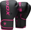 RDX Boxing Gloves, Pro Training Sparring, Maya Hide Leather, Muay Thai MMA Kickboxing, Men Women Adult, Heavy Punching Bag Focus Mitts Pads Workout, Ventilated Palm, Multi Layered, 8 10 12 14 16 18 Oz - color: PINK, size: 14 OZ