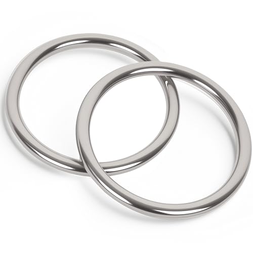 4.02 inch Metal O Rings,Stainless Steel Round Ring Buckles 5/16" Wire Diameter,metal rings for crafts,Solid Welded Loop(8, ID5/16*D4.02(100mm)) - size: ID5/16"*D4.02"(100mm)
