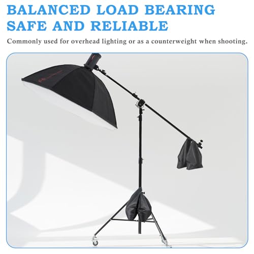 120LBS Large Sandbags Tripod Weights for Photography Set of 2, 1680D Oxford | Zipper Closure with Nylon Handle, Video Film Props Weight Sandbag for Backdrop Stand, Light Brackets, Tripods, Boom Arms