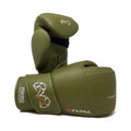 RIVAL Boxing RB50 Intelli-Shock Compact Bag Gloves, Hook and Loop Closure - Soft Inner Lining, Multi-Layered Foam Padding - color: Khaki Green, size: Medium