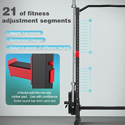 Power Cage Height Adjustable Squat Rack Home Gym Power Tower Multi-Function Pull Up Station Strength Training Squat Stand Barbell Rack - style: Power Cage