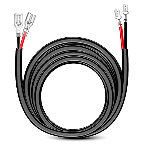 Nilight 16AWG 10Feet Wiring Harness Extension for 6Modes Amber White Light Bar Strobe Play and Plug 3-Wires, 2 Years Warranty, Black, 2PCS - size: 14AWG -10FT 1Pc