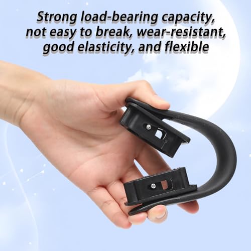 2Pcs Black Plastic Luggage Straps with Screws, Luggage Handle Replacement, Grip Carry Strap for Repair - color: Black