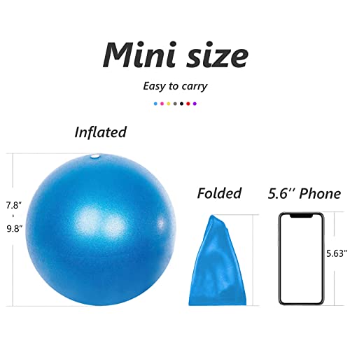 Fsadwnn Exercise Ball Small,Pilates Ball 9 Inch Core Ball,Small Exercise Ball with Pump,Barre,Mini Bender, Pilates, Yoga, Workout, Bender, Core Training and Physical Therapy