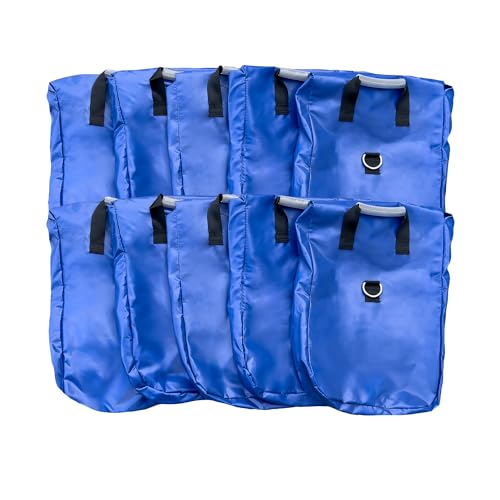Hullaballoo Deluxe Extra Durable Vinyl Sand Bags, Anchor Safety Product for Inflatable Bounce House, Water Slides, Canopies and Tents, Holds 50 Pound Capacity, 10 Pack - color: Deluxe, size: 50LB - 10 PACK