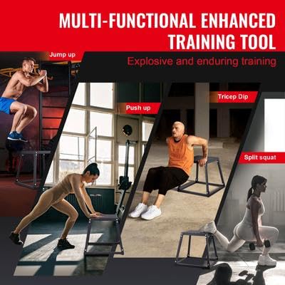Happybuy Plyometric Jump Boxes, 12/18/24/30 Inch Agility Jumping Platform, Anti-Slip Exercise Step Up Box Set for Home Gym Training, Conditioning, Strength Training, Black
