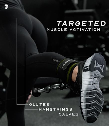 Gymreapers Ankle Straps For Cable Machine Kickbacks, Glute Workouts, Lower Body Exercises - Adjustable Leg Straps with Neoprene Padding - color: Ranger Green, size: Pair