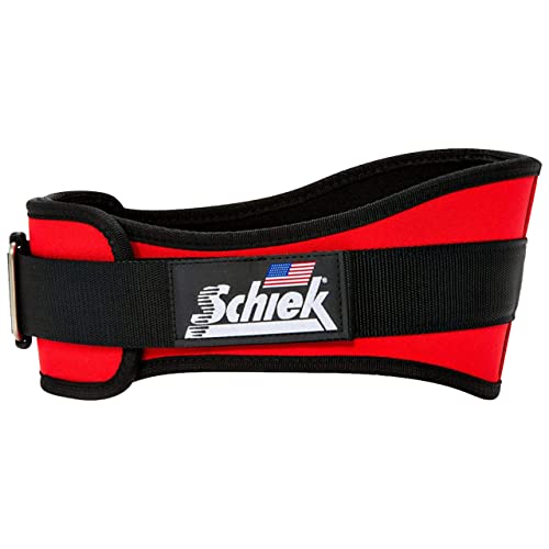 Schiek Sports 2006 Nylon 6" Weight Lifting Belt - Support Belt for Power Lifting - color: Red, size: Large