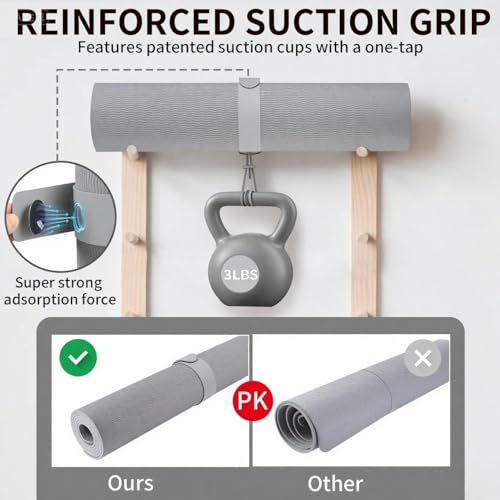 Yoga Mat Carrier Strap, Adjustable Thick Straps Sling for Carrying Large Mats, Stretching Band - color: Slap Band Grey