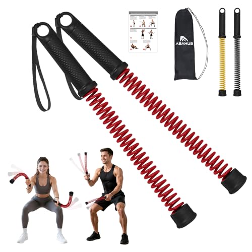 Abahub Weighted Ropeless Battle Rope, Portable Silent Cordless Battle Ropes, Space Saving Home Gym No Battle Ropes with Storage Bag, 2PCS Red - Set B - color: Red