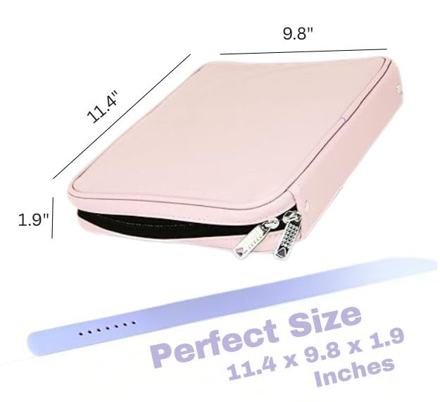 Skywin Watch Band Holder for Apple Watch Bands - An Apple Watch Band Case Organizer with a Band Capacity and Zippered Compartment Sleeves - color: Pink