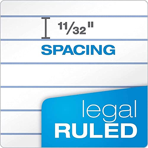 Tops 8.5 x 11 3/4 Legal Pads, The Legal Pad Brand, Wide Ruled, White Paper, 50 Sheets Per Writing Pad, Made in the USA (7533) 12 Count (Pack of 6) - size: 8-1/2 x 11-3/4 (Pack of 6)