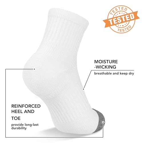 5 Pairs Copper Compression Socks for Women & Men - Ankle Plantar Fasciitis Arch Support Running Socks for Athletic - color: 04 a White, size: Large-X-Large
