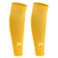 MediCaptain Pre Cut Soccer Sock Sleeves, Companion for Soccer Grip Socks, Securely Holds Shin Guards, Compression Leg Warmer - color: Yellow