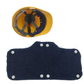 Navy Blue Sweatband for Hardhat Washable Velvet Terry Cotton Hard Hat Liner NAEE snap on (6pcs) - color: Navy Blue