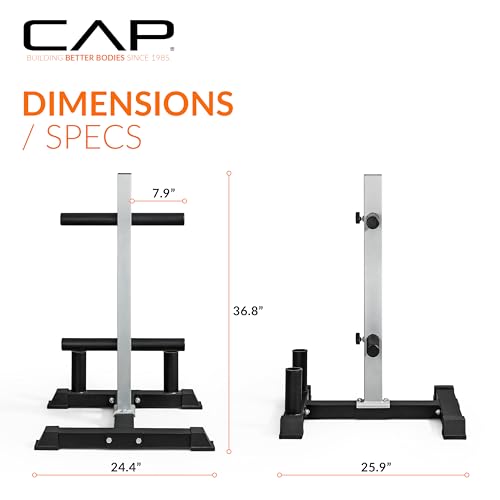 CAP Olympic Bumper Plate Tree Rack with Barbell Holders, Heavy-Duty Weight Plate Storage Rack for Home Gym, Steel Olympic Plate Organizer Stand, Multiple Color & Size Options - color: Gray, size: 4-Plate Posts / 2 Bar Holders