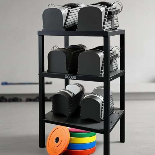 Commercial Heavy Duty Dumbbell/Kettlebell Rack Stand 500-800LBS | Heavy Duty One-Piece Welded Frame, Anti-Tip Non-Slip Base, Easy 6-Part 10-Min Assembly, Fitness Gear Storage for Garage - style: 3-Tier Extra Large Dumbbell & Kettlebell Rack – Market-Leadi