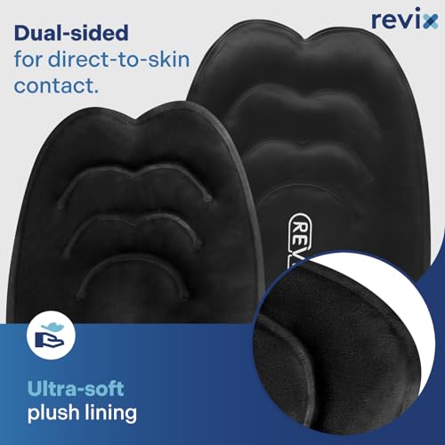 REVIX 20'' XXXL Reusable Ice Knee Wrap for Meniscus Tear and Arthritis, Extra Large Cold Therapy Gel Pack for Knee, Back, Shoulder Relaxation and Post-Workout Recovery, Soft Plush Lining Cold Pack - style: Black-1Pack
