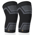 Copper Compression PowerKnit Knee Sleeve- Copper Stabilizer Support Brace for Meniscus Tear, ACL, MCL, Arthritis, Joint Pain Relief, Running, Sports, Hiking- Men & Women- Fits Right/Left - S/M - size: Small/Medium (2 Pack)
