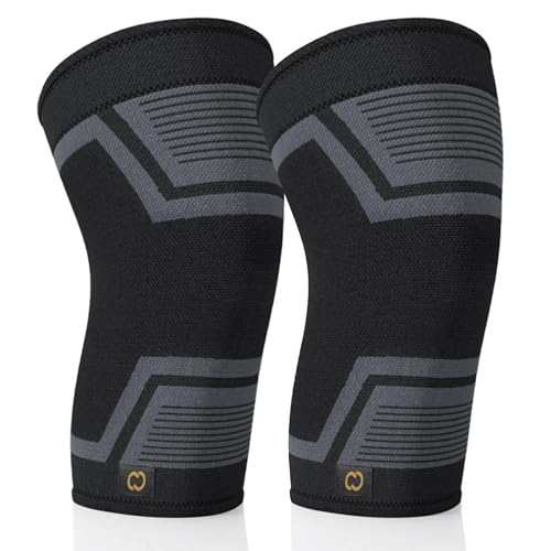 Copper Compression PowerKnit Knee Sleeve- Copper Stabilizer Support Brace for Meniscus Tear, ACL, MCL, Arthritis, Joint Pain Relief, Running, Sports, Hiking- Men & Women- Fits Right/Left - 2XL / 3XL - size: 2XL-3XL (2 Pack)