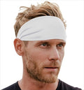 Tough Headwear Mens Headband | Sweat Headbands for Men Women Working Out Running Sports – Athletic Sweat Band Exercise - color: (1 pack) White