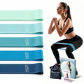 Resistance Loop Exercise Bands, Resistance Bands Exercise Bands for Home Fitness, Stretching, Strength Training, Physical Therapy,Elastic Workout Bands for Women Men Kids, Set of 5 - color: Blue