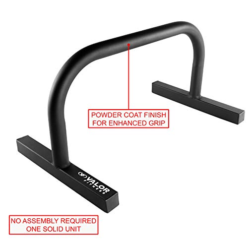 Valor Fitness Parallette Bars for Calisthenics, Push Ups, Dips, L-Sits and Handstand Training, Heavy Duty Bodyweight Strength Equipment, Pair Home Gym Workout