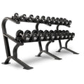 XMARK Dumbbell Weights Sets, 5-50lb and 5-75lb Dumbbell Sets, No Odor, Urethane Dumbbells, Commercial Gym and Home Gym Equipment - color: 02) 5-50lb Round & Modern Rack