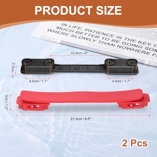 uxcell 2 Pcs Luggage Handle Replacement 8.5 Inch Suitcase Handle Carry Strap Plastic Pull Handle Grip Luggage Replacement Parts with Screws for Suitcase Box Luggage Case, Bright Red - color: Bright Red