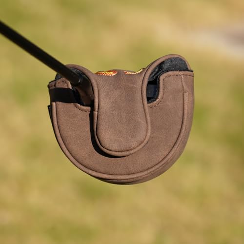 Craftsman Golf Cowboy Western Retro Brown Durable Golf Headcover Head Cover fits up to 460cc Driver for Fairway Wood Hybrids Rescue Putter Protector - style: OZ.1i HS putter cover