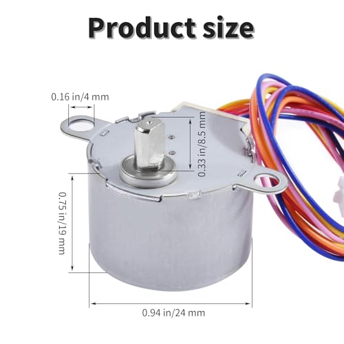 24BYJ48 DC 12V Stepper Motor, 4 Phase 5 Wire | Micro Reducer Stepper Motor, Speed Reduction Stepping Motor, Replacement Fan Motor for Wireless Camera, Air Conditioner, DIY - size: 1pcs 24BYJ48