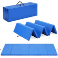 Gymnastics Mat, 3FTx6FT / 4FTx8FT 2" Thick Folding Kids' Gymnastic Tumbling Mat for Home Gym Exercise & Play - color: 4x8FT-Blue