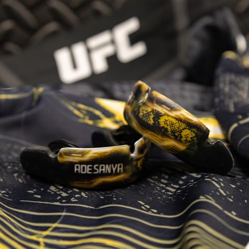 OPRO Official UFC Fighter Collection Israel Adesanya Instant Custom-Fit Mouthguard – Self-Fit Gum Shield for MMA, Boxing & Combat Sports - color: Israel Adesanya