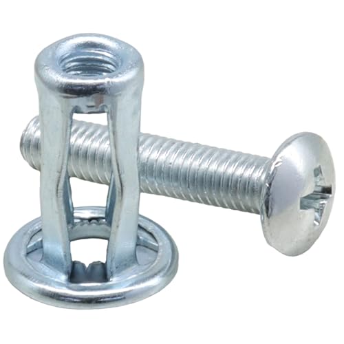 M5 x 25 Hollow Door Anchor Set, 20 Pack | Metal Cavity Fixing, Aluminium Cladding, Extra Short Wall Anchors for Steel Pipe Iron Sheet Plastic Sheet - size: 20 Pack M5 x 25