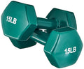 Amazon Basics Vinyl Coated Dumbbell Hand Weights - style: 15 Pounds, Pair