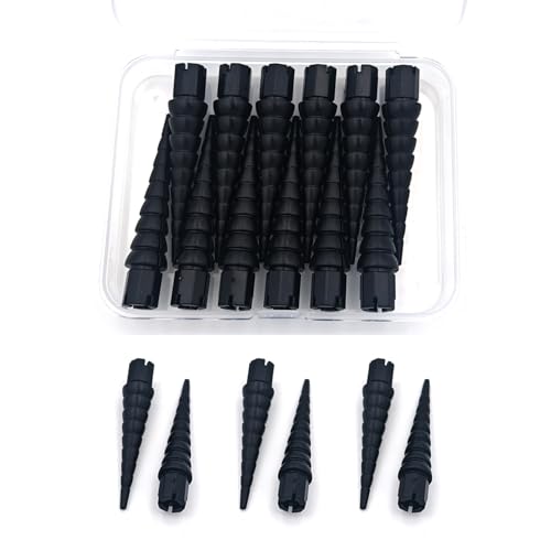 Black 12PCS Stripped Screw Hole Repair Anchor, Door Hinge Screw Hole Filler, Multi Use Wall Anchors, Fits Wood Screws Sizes #2 to #16 - color: Black
