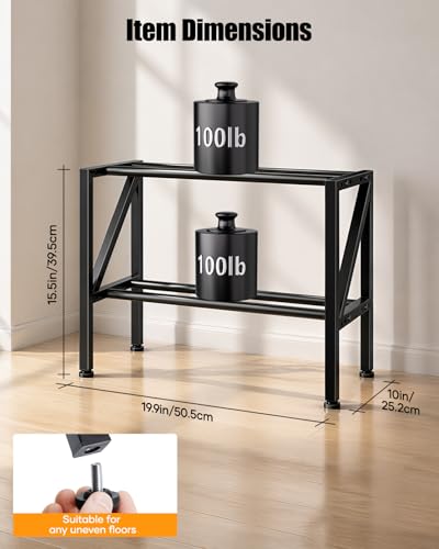 FHXZH Dumbbell Rack Stand Only - Adjustable Weight Rack for Home Gym, Heavy-Duty Weight Stand for Dumbbells Kettlebells - color: Black-Small