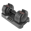 CAP ADJUSTABELL Adjustable Dumbbell Set, Premium Quick Select Adjustable Weights for Strength Training, Singles & Pairs, 12.5 LB, 25 LB & 55 LB, Round & Hex Dumbbells, Multiple Grip Handle Options - size: 25 lb - Honeycomb Black Handle, style: Single