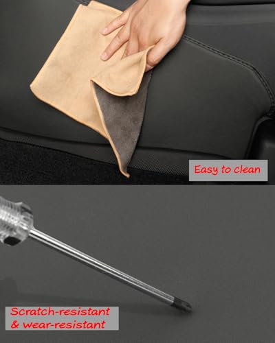 Center Console Side Anti-Kick Mats,Model Y Dust Resistant Protector Cover Leather Fabric Anti Kick Pad Compatible with Tesla Model Y 2021-2024 (for model y 2021-2024)