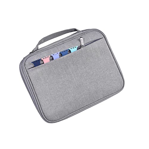 Watch Band Storage Case Watch Band Organizer Bag Watch Band Case and Storage Holder Watch Bands Holder Carrying Case Compatible with 35 Watch Straps and Accessories - color: Grey