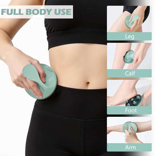 Lymphatic Massage Roller for Cellulite Remover Body Sculpting - Handheld Cellulite Massage Tool for Body Bloat Blood Circulation Lymphatic Drainage Green - size: Steel Roller-green