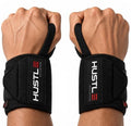 Hustle Athletics Wrist Wraps for Weightlifting, USPA-Approved 18" Wrist Support Straps for Bench Press, Squats & Overhead Press, Heavy-Duty Gym Wraps for Men and Women