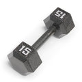 Marcy Cast Iron Hex Dumbbells Collection - Available size from 3-lb to 100-lb, SOLD INDIVIDUALLY - style: 15lbs