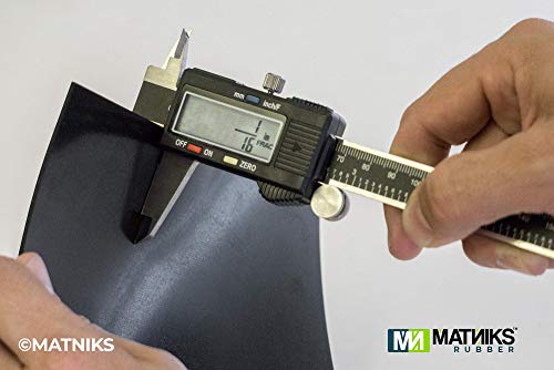 MATNIKS Rubber Sheet Roll, Heavy Duty, High-Grade 60A, Neoprene Black, 39x17.5-Inch by 1/16 (+/- 5%) for Plumbing, Work Bench, Gaskets DIY Material, Supports, Leveling, Sealing, Bumpers, Protection - size: 39"L x 17.4"W x 0.1"Th