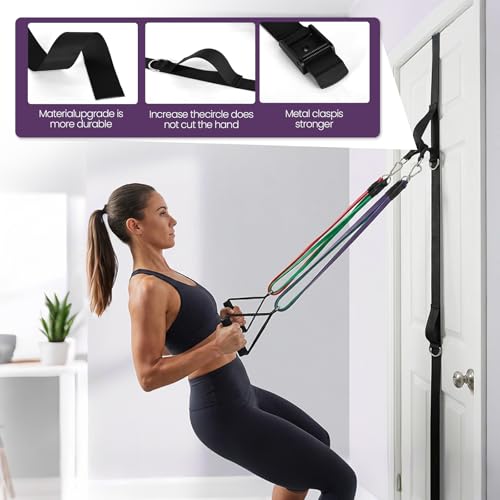 Door Anchor Strap for Resistance Bands,Multi Point Anchor Gym Attachment,Resistance Band Door Anchor,Door Resistance Bands for Workouts, Durable Nylon Strap for Full-Body Workouts