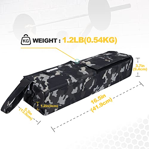 POWER GUIDANCE Square Hip Thrust Pad Barbell Squat Pad Protective Pad for Barbell Bench Press, Barbell Hip Thrusts, Weight Lifting, Squats, Lunges - Fit Standard and Olympic Bars - color: Green Camo