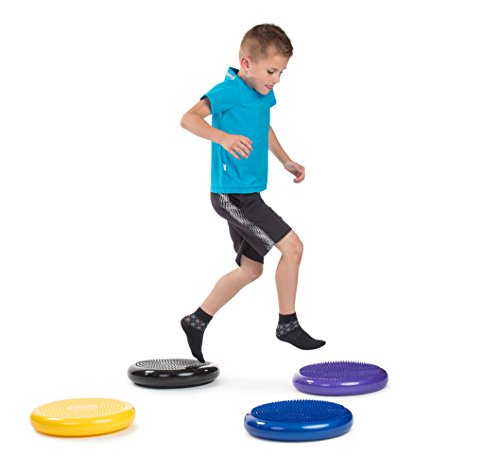 Wobble Cushion Balance Disc - Wobble Disc & Wiggle Seat, Balance Pads for Physical Therapy, Wobble Disk, Sensory Room Equipment - Wobble Seat - color: SET - 6 Pack Blue