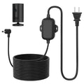 ALERTCAM Outdoor Power Adapter for Ring Stick Up Cam Battery/Plug-in 3rd Gen, 25ft Weather Resistant Charging Cable with Barrel Plug Continuously Charge Your Security Camera, Black - color: Black